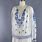Blue and White Embroidered Dress