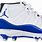 Blue and White Football Cleats