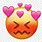 Blush with Hearts Emoji