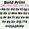 Bold Print Font