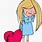 Broken Heart Cartoon Girl