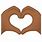 Brown Hand Heart Emoji