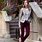 Burgundy Pants Outfit