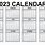 Calendar J2023