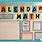 Calendar Math Bulletin Board