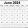 Calendar for June 2024
