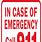 Call + 91 Emergency Sign