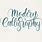 Calligraphy Font Blue