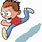 Cartoon Boy Running Away