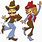 Cartoon Cowboy Dancing