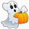 Cartoon Ghost with Pumpkin