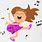 Cartoon Girl Happy Dance