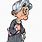 Cartoon Image of Old Lady