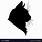Cat Head Silhouette Vector