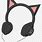Cat Headphones Transparent