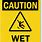 Caution Wet Floor Sign Texture