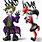 Chibi Joker and Harley Quinn