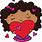 Child with Heart Clip Art