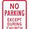 Church No-Parking Signs