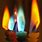 Colored Flame Candles