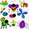 Colorful Cartoon Bugs