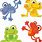 Colorful Frog Clip Art