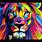 Colorful Lion Digital Art