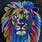 Colorful Lion Head Art
