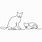 Continuous Line Drawing Cat