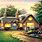 Cottage House Wallpaper