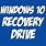 Create Recovery Drive Windows 1.0 USB