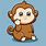 Cute Cartoon Animals Monkey