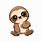 Cute Cartoon Baby Sloth