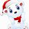 Cute Christmas Polar Bear