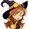 Cute Halloween Witch Cartoon