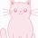 Cute Pink Cartoon Cat