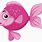 Cute Pink Fish Cartoon