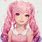 Cute Pink Hair Girl Drawing