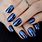 Dark Blue Chrome Nails