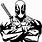 Deadpool SVG Black and White