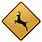 Deer Crossing Road Sign