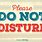 Do Not Disturb Music Poster