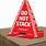 Do Not Double Stack Cones