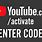 Enter Activation Code for YouTube