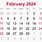 February 14 Calendar