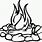 Fire Pit Clip Art Black and White