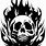 Flame Skull Decal