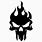 Flaming Punisher Skull