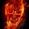 Flaming Skull Head