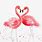 Flamingo Love Heart